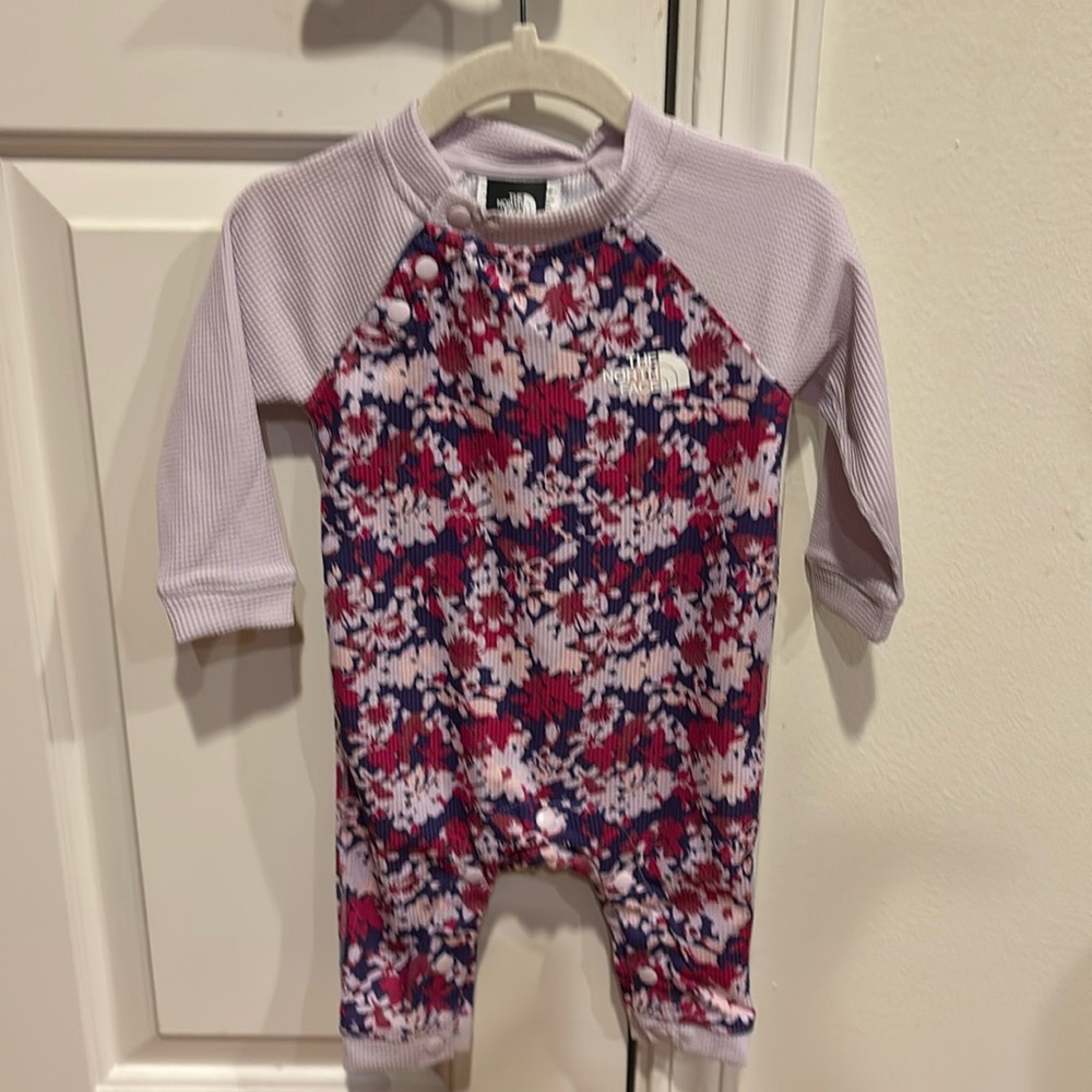 The North Face Baby waffle lightweight flashdry outdoors one piece.